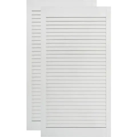 vidaXL Louvredeuren 2 st 99.3x39.4 cm massief grenenhout wit