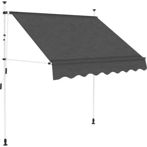 vidaXL Luifel handmatig uittrekbaar 200 cm antraciet  VDXL_143688