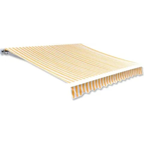 vidaXL Luifeldoek 500x300 cm canvas oranje en wit