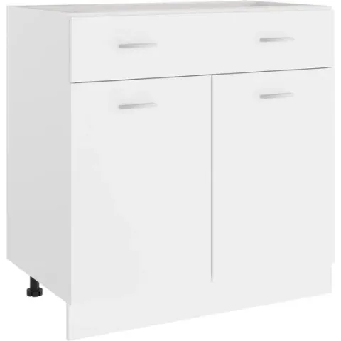 vidaXL Onderkast met lade 80x46x81,5 cm spaanplaat wit