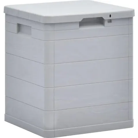 vidaXL Opbergbox voor in de tuin 90 L lichtgrijs