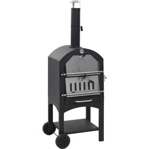 vidaXL Pizzaoven op houtskool met terracotta pizzasteen