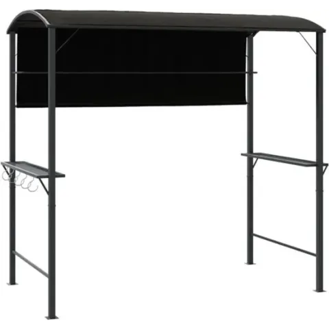 vidaXL Prieel met dak 220x110x200 cm antracietkleurig