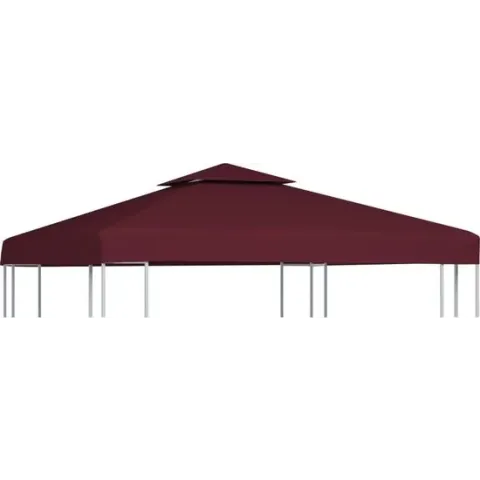 vidaXL Prieeldak 2 lagen 3x3m 310 g/m² bordeaux