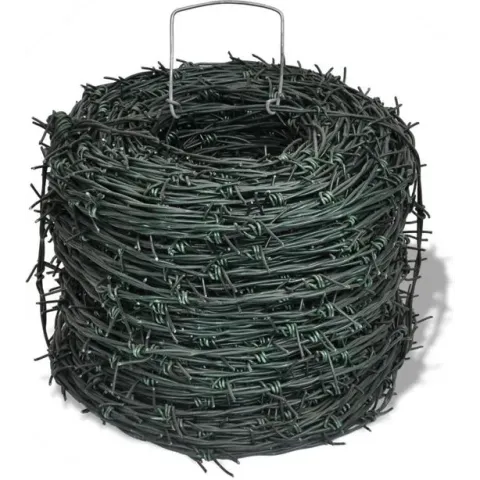 vidaXL Prikkeldraad rol 100m (Groen)