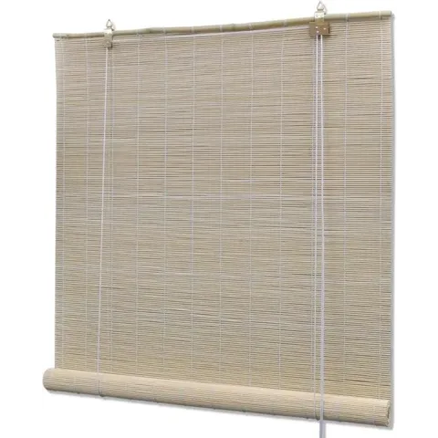 vidaXL Rolgordijn 80x220 cm bamboe natuurlijk