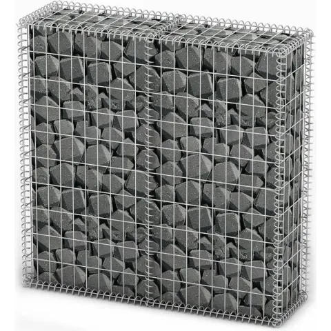 vidaXL Schanskorf met deksels 100x100x30 cm gegalvaniseerd draad