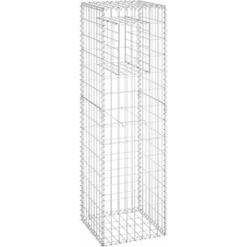 vidaXL Schanskorf paal 40x40x140 cm ijzer
