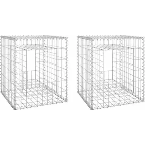 vidaXL Schanskorf palen 2 st 50x50x60 cm ijzer