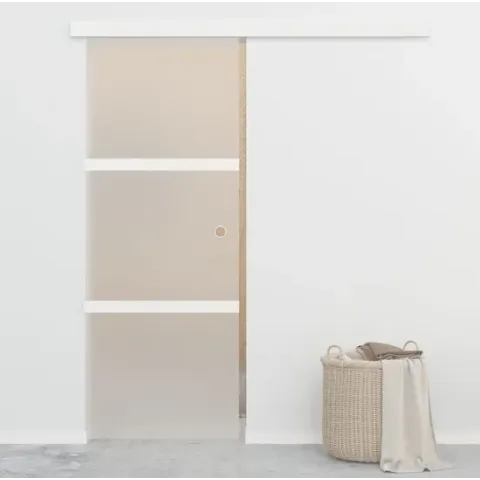 vidaXL Schuifdeur met zachte stops 76x205 cm ESG-glas en aluminium