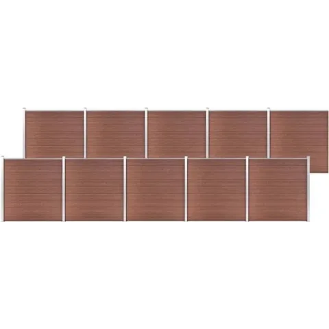 vidaXL Schutting 1737x186 cm HKC bruin