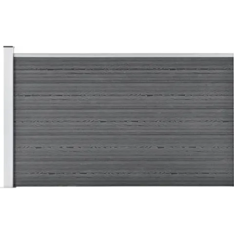 vidaXL Schutting 175x105 cm HKC grijs
