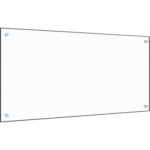 vidaXL Spatscherm keuken 100x50 cm gehard glas transparant