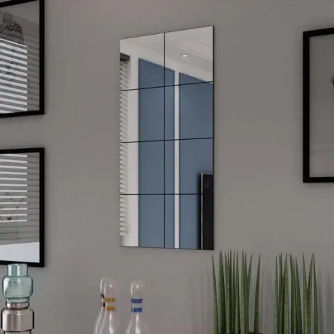 vidaXL Spiegeltegels frameloos glas 8 st 20,5 cm