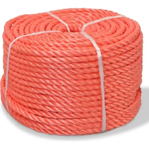 vidaXL Touw gedraaid 12 mm 500 m polypropyleen oranje