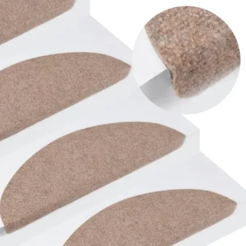 vidaXL Trapmatten zelfklevend 15 st 65x25 cm beige