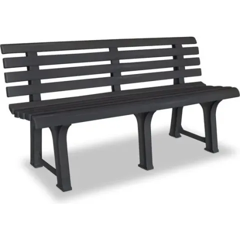 vidaXL Tuinbank 145,5 cm kunststof antraciet