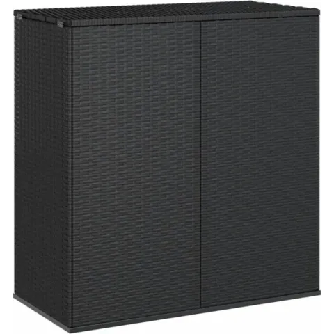 vidaXL Tuinbox 100x49x103.5 cm polyetheen rattan zwart