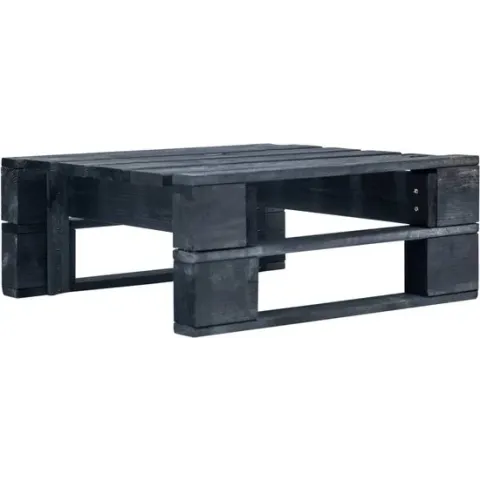 vidaXL Tuinhocker pallet hout zwart