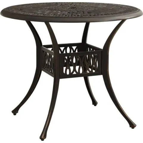 vidaXL Tuintafel 90x90x74 cm gietaluminium bronskleurig