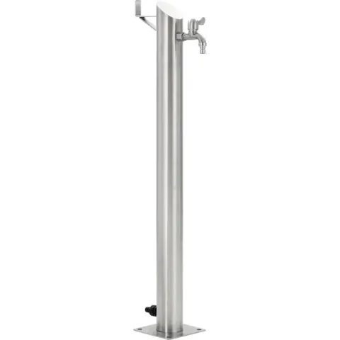 vidaXL Tuinwaterkolom rond 95 cm roestvrij staal