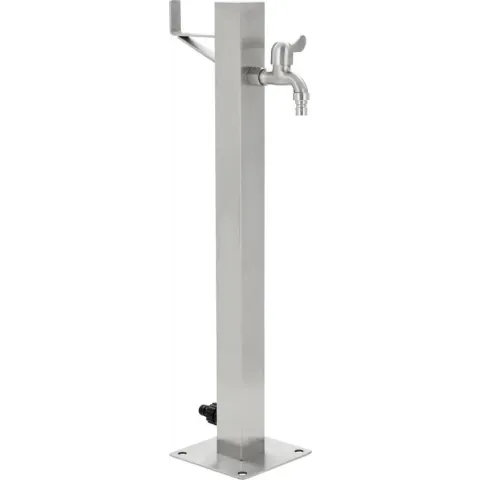 vidaXL Tuinwaterkolom vierkant 65 cm roestvrij staal