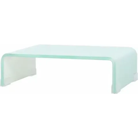 vidaXL Tv-meubel/monitorverhoger wit 40x25x11 cm glas