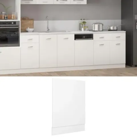 vidaXL Vaatwasserpaneel 45x3x67 cm spaanplaat wit