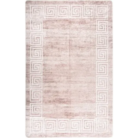 vidaXL Vloerkleed wasbaar anti-slip 160x230 cm beige