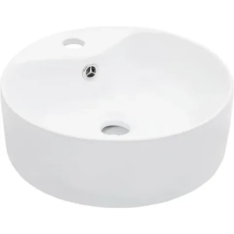 vidaXL Wastafel met overloop 36x13 cm keramiek wit
