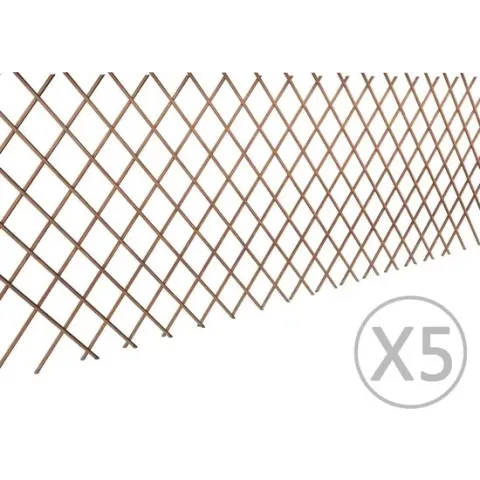 vidaXL Wilgen hekwerk 90 x 180 cm 5 stuks