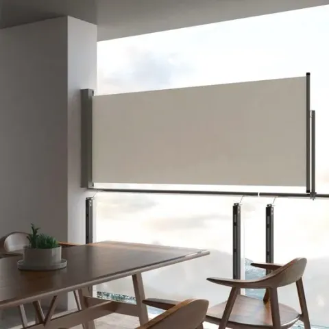 vidaXL Zijluifel uittrekbaar 100x300 cm crème