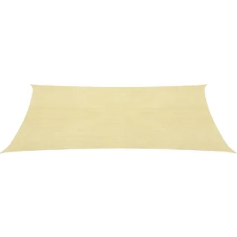 vidaXL Zonnescherm HDPE beige vierkant 3,6x3,6 m