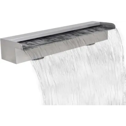 Vierkant waterval ornament voor de vijver RVS 60 cm