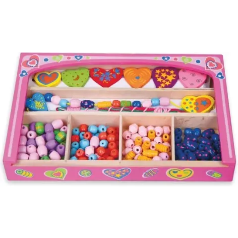 Viga Toys - Houten Rijgkralen Set - Hart