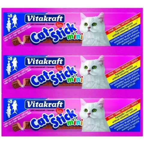 Vitakraft Catstick Mini - Kabeljauw & Tonijn - Kattensnack - 3 st