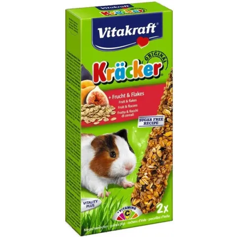 Vitakraft Caviakracker - 2 in 1 Banaan en Citroen - Caviasnack - 3 pakken a 2 stuks