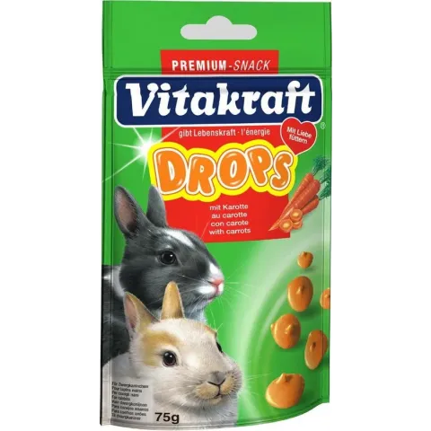 Vitakraft Worteldrops Knaagdiersnoepjes - 75 gr
