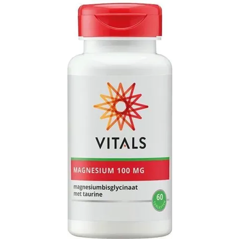 Vitals Magnesiumbisglycinaat 100 mg met taurine 60 tabletten