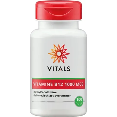 Vitals Vitamine B12 Methylcobalamine 1000 mcg - 100 zuigTabletten - Vitaminen