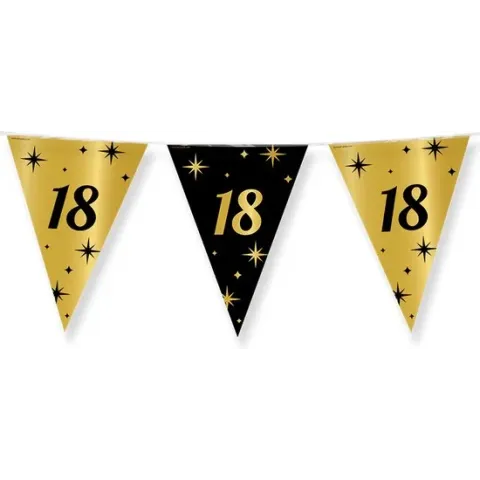 Vlaggenlijn Gold/Black 18 jaar (10 meter)