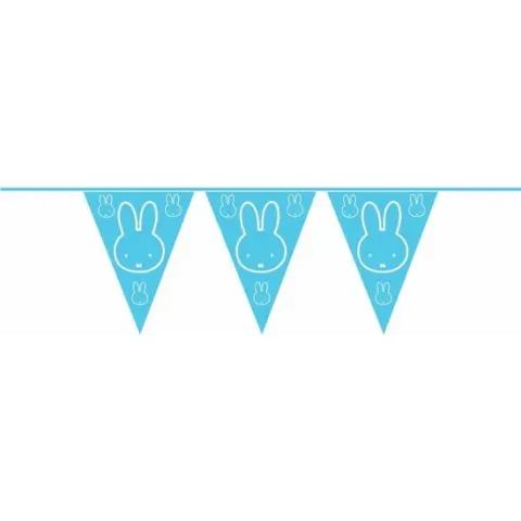 Vlaggenlijn Nijntje - blauw - 10 meter - Feestartikelen Nijntje