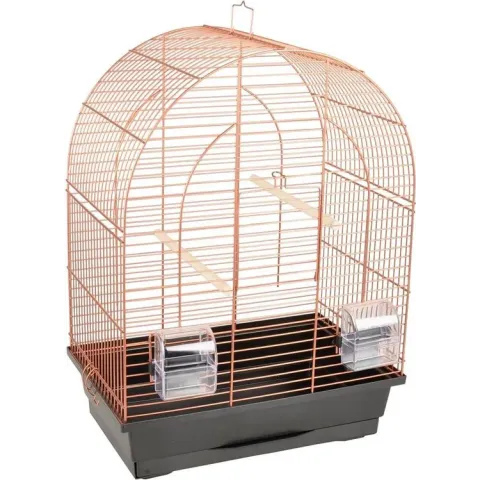Vogelkooi Klara 1 Zwart/Koper - Zwart - 39 x 25 x 53 cm