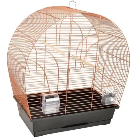 Vogelkooi Saga Zwart/Koper - Zwart - 51 x 28 x 55 cm