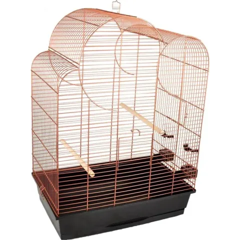 Vogelkooi Wammer 1 Zwart/Koper - Zwart - 54 x 34 x 75 cm