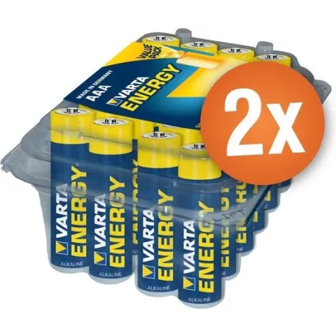 Voordeelpak met 48 x AAA Varta High Energy alkaline batterijen
