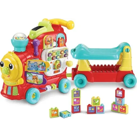 VTech Baby Rijd & Leer Letterlocomotief - 7 in 1 Speelgoed - Interactief speelgoed