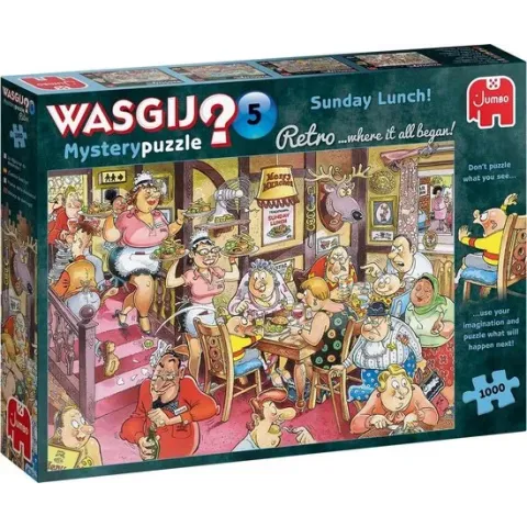 Wasgij Retro Mystery 5 Zondagse Lunch! puzzel - 1000 stukjes