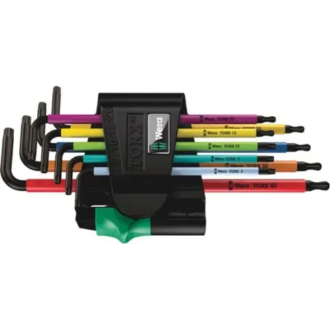 Wera 967 SPKL/9 Multicolour Torx, Torx BO Haakse schroevendraaierset 9-delig
