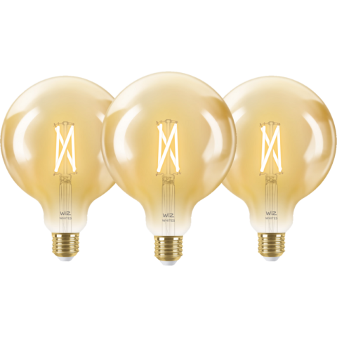 WiZ Smart Filament lamp Globe XL 3-pack  - Warm tot Koelwit Licht - E27